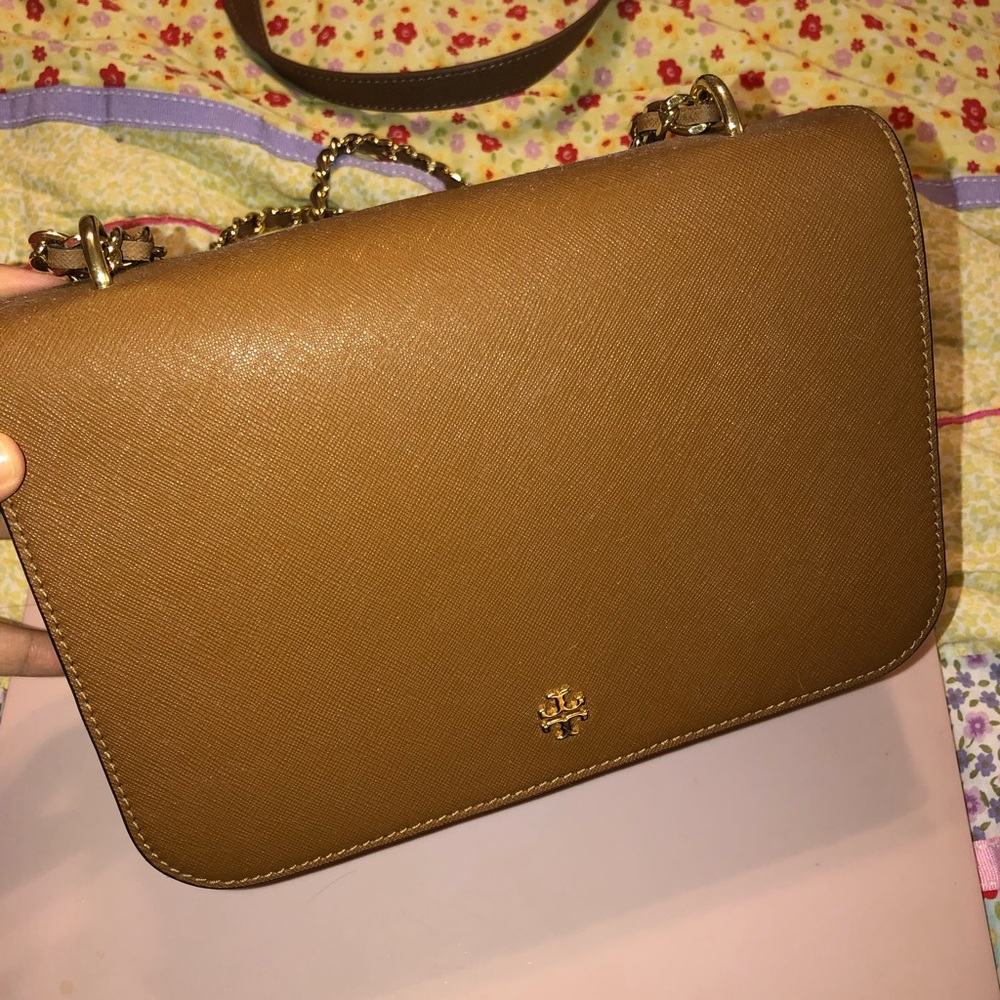 TORY BURCH CROSSBODY LIGHT BROWN